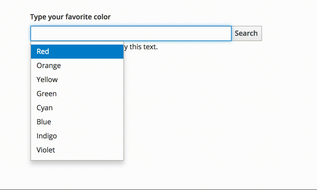 autocomplete