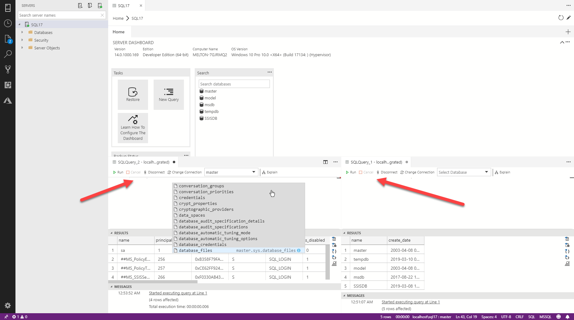 [Insiders Build] - Editor Split Down loses view of query completely ...