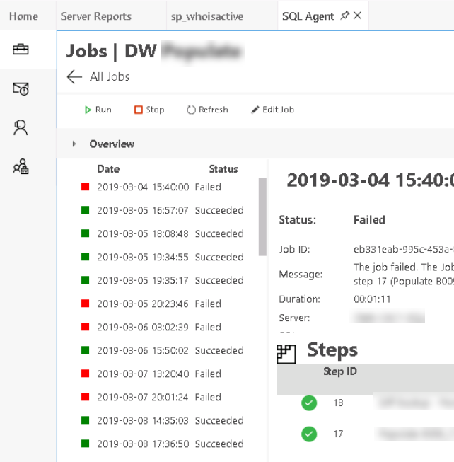 [Feature] SQL Agent job details default date to DESC order · Issue ...