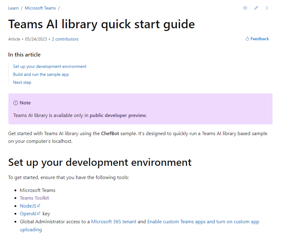 [Feature Request]: Support for Teams AI library in Visual Studio ...