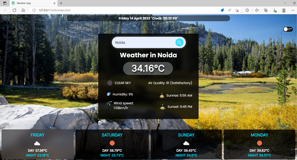GitHub - DhairyaDhingra/Weather_Website: Created a simple Weather ...