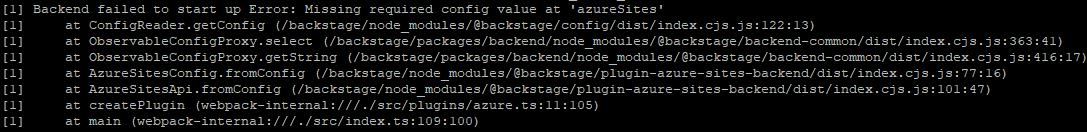 🐛 Bug Report: Missing required config value at 'azureSites' · Issue ...