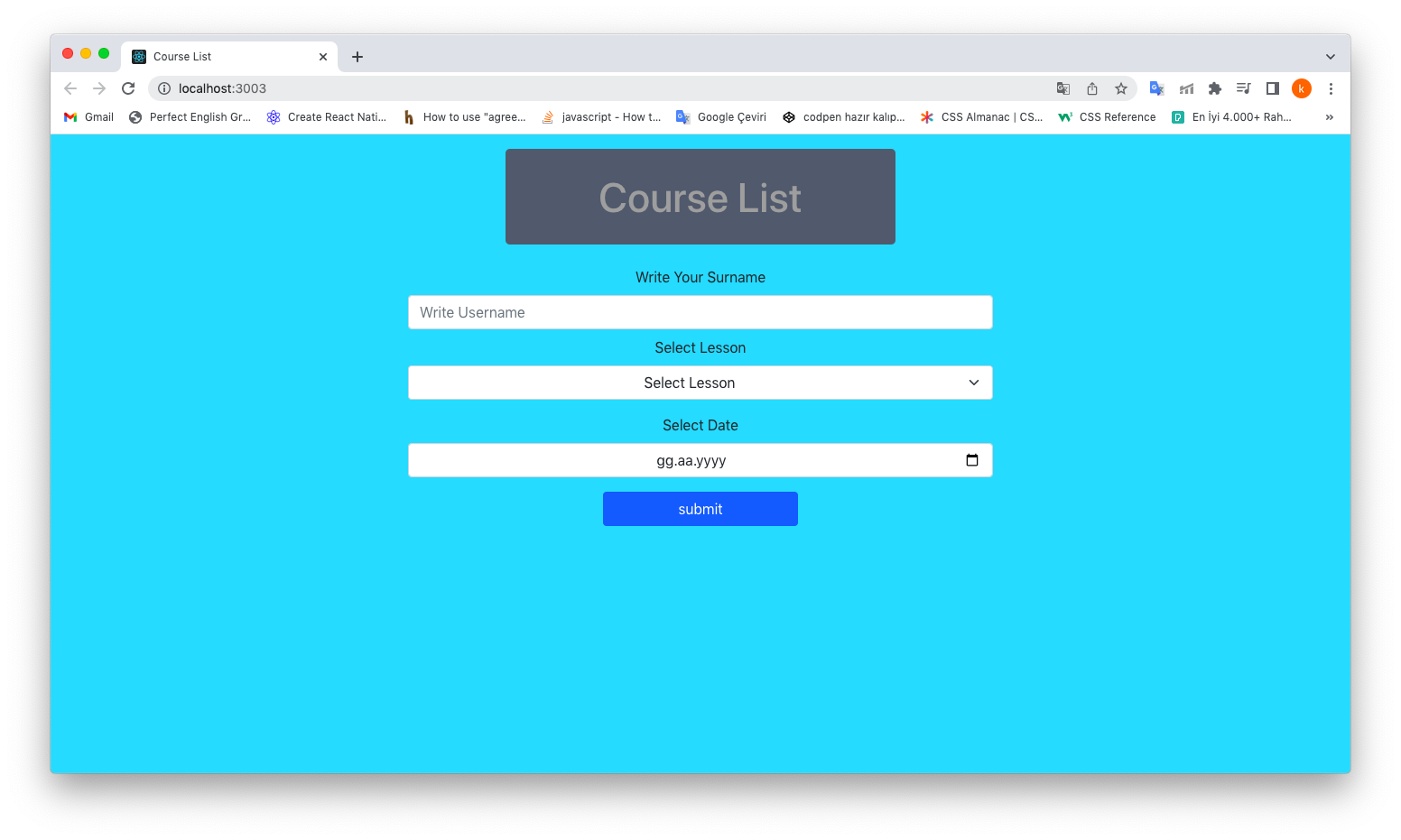 GitHub - Sefa-Yuzuak/Course-Select-App: Course Select App is a test ...