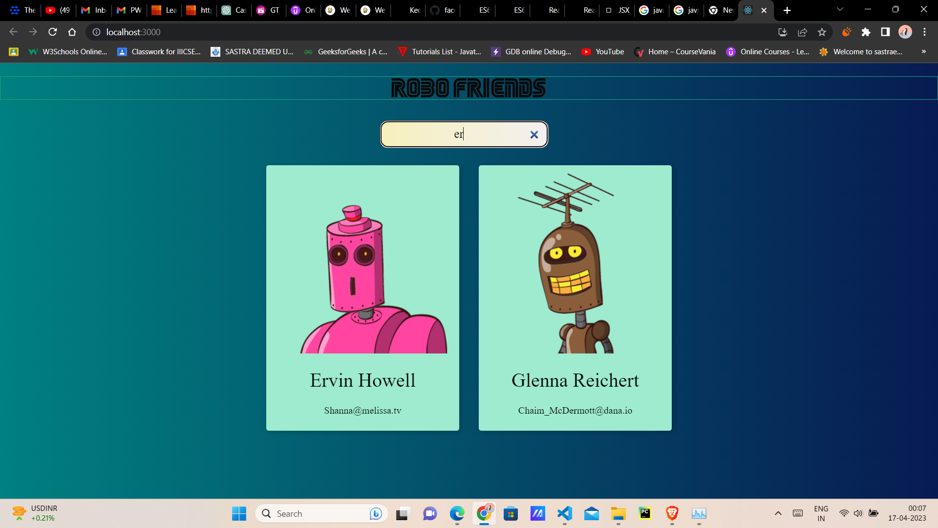 GitHub - Thirumalesh-01/Robot: Made a simple Front-end using the React ...