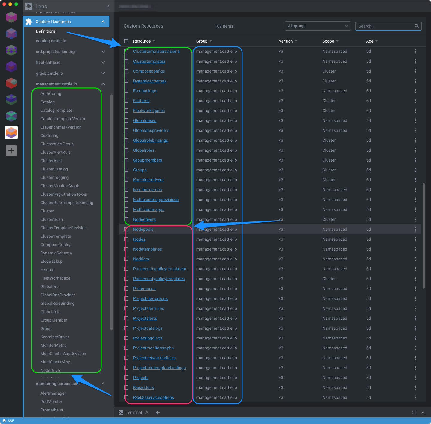 CRD namespaces cutoff long lists when expanded · Issue 358 · lensapp