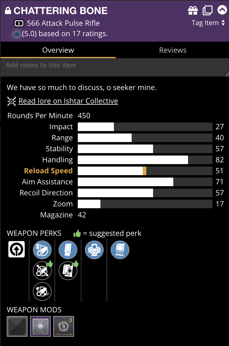 Aim Assist and doesn't reflect targeting adjustor mod. Same for