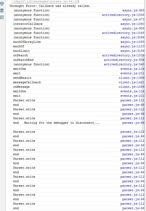 Uncaught Error Callback was already called. · Issue 189 · gheeres