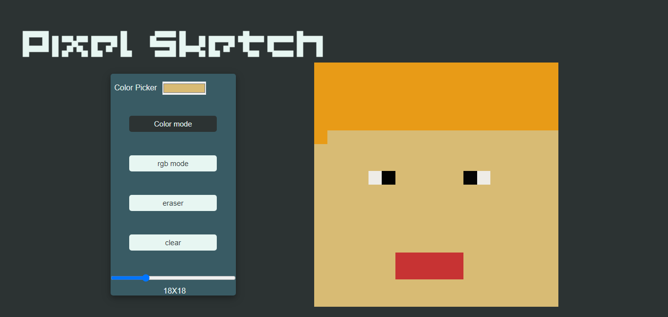GitHub - Husseinn-Essam/Pixel-Art-Sketch: Sketch Pad for pixel art