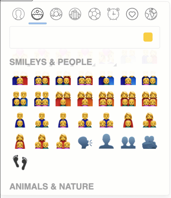 Implement keyboard navigation in the emojilist section by ErezBiren