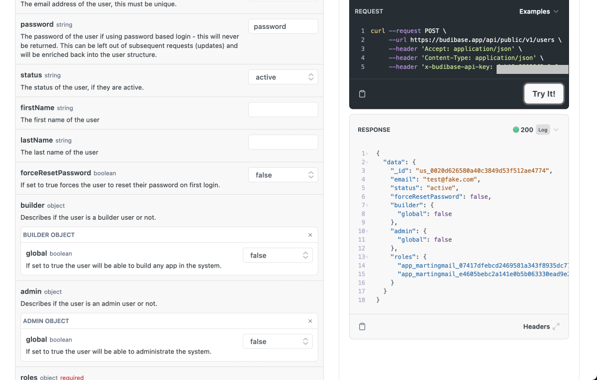 Budibase Create User API - No User Info Found · Budibase budibase ...