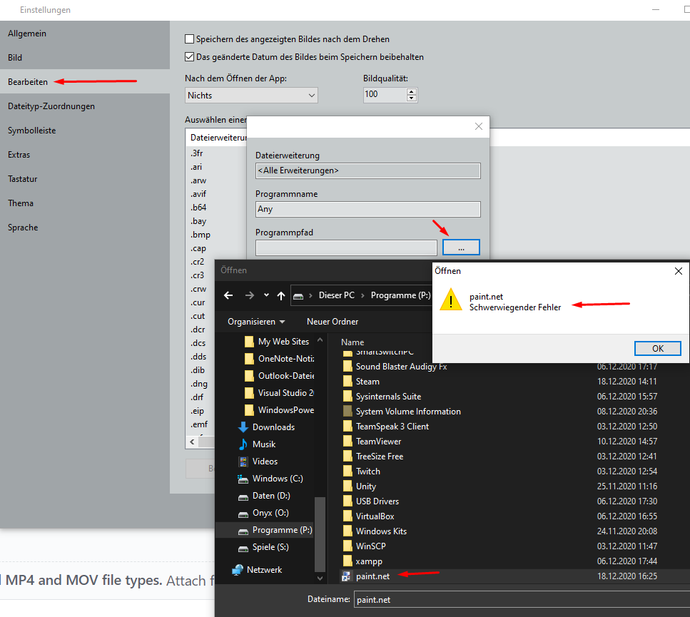 Windows Store app as "edit" program with shortcut (.lnk-file) shows ...