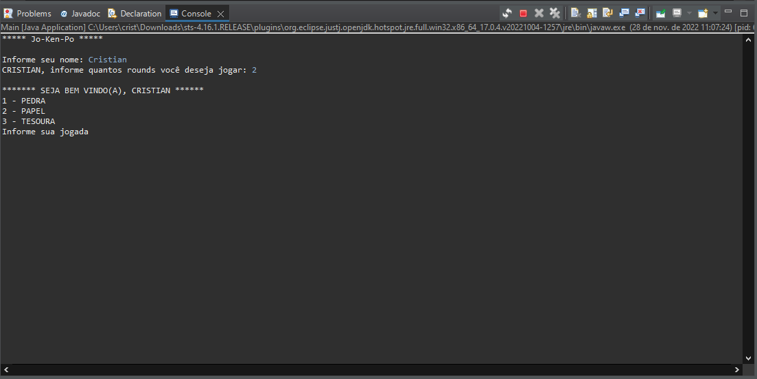 GitHub - CristianSilvDev/Java-Beginners-JokenPo