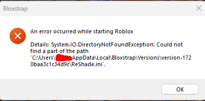 Error while downloading Reshade · Issue #116 · pizzaboxer/bloxstrap ...