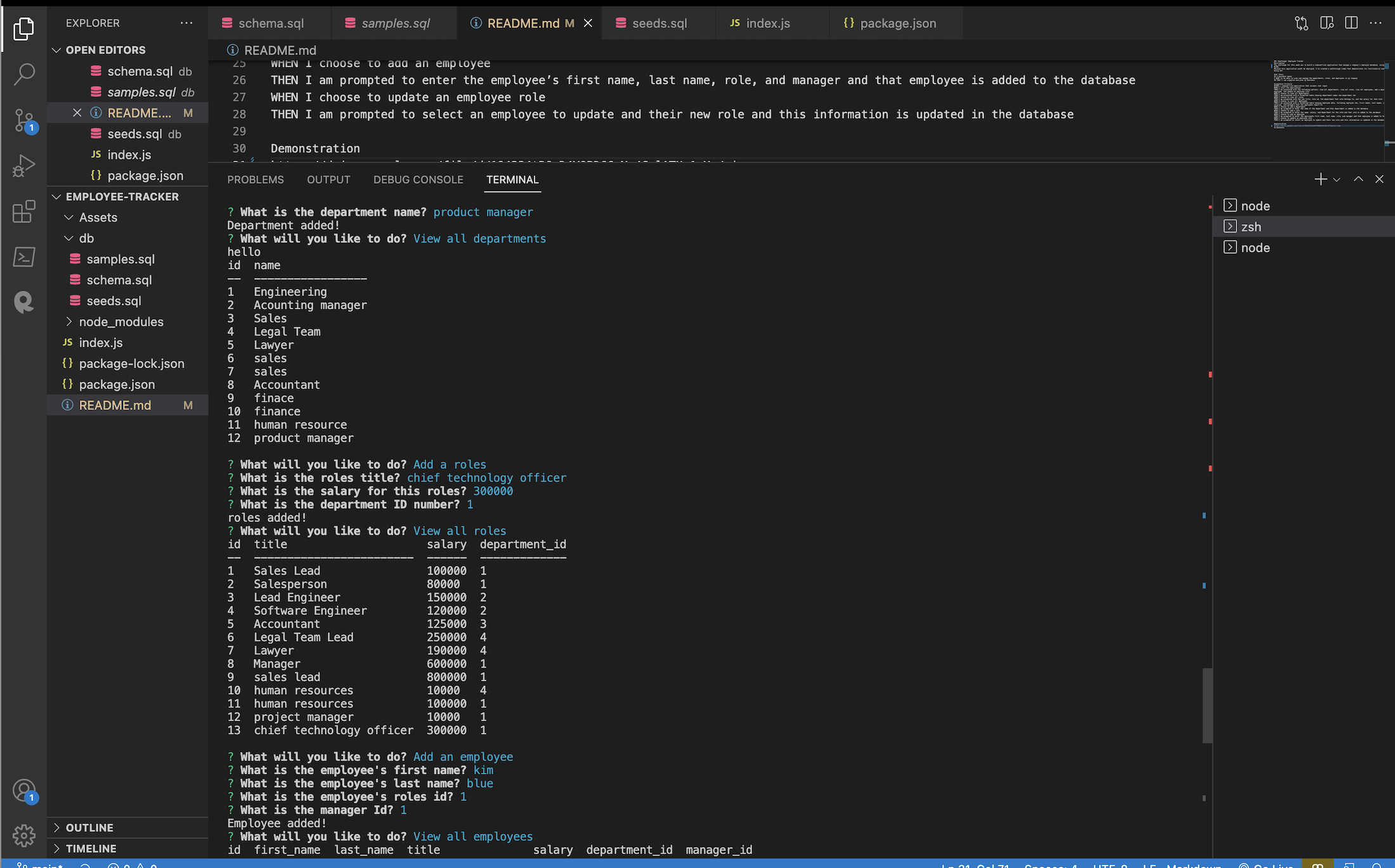 GitHub - Afrema90/Employee-Tracker