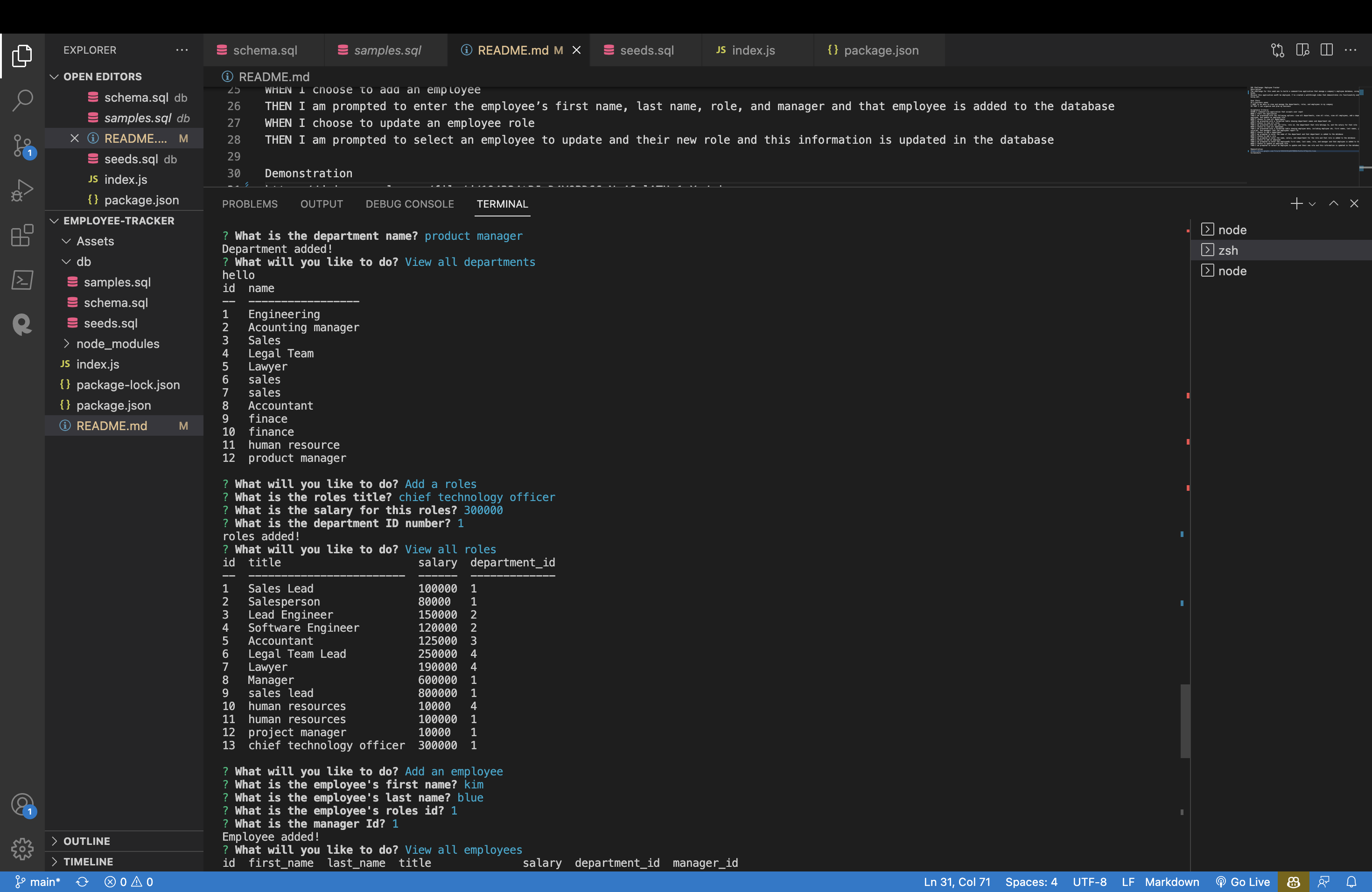 GitHub - Afrema90/Employee-Tracker