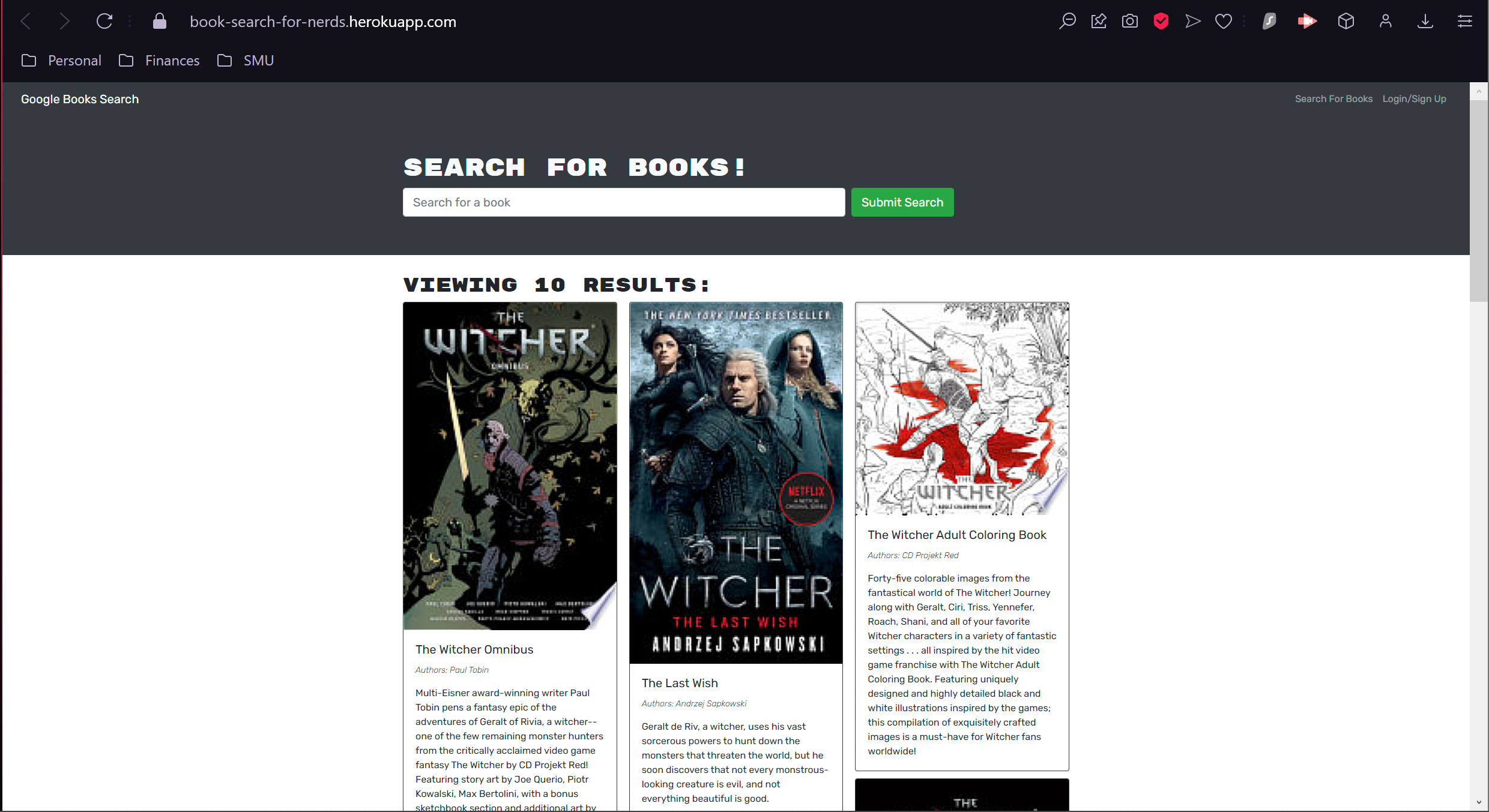 GitHub - adinair007/Book-Search_For_Nerds: A Google Books API search ...