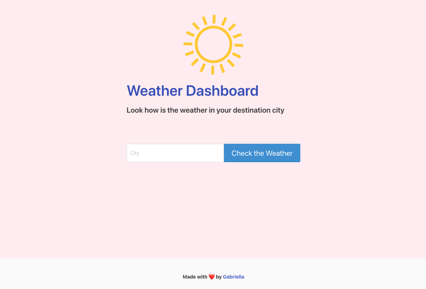 GitHub puentedg/Weatherdashboard The weatherdashboard allows users