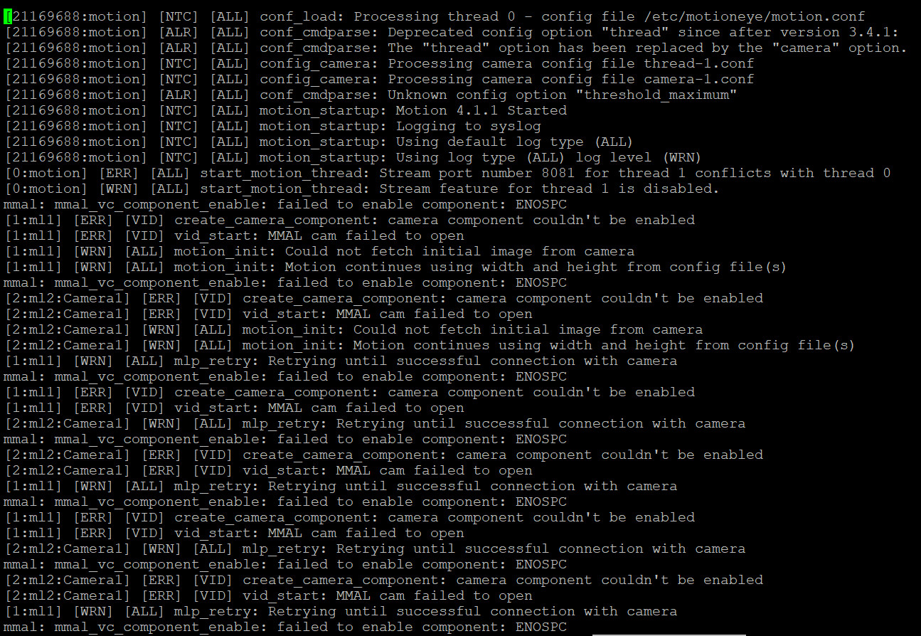 Unable to open video device · Issue 1421 · motioneyeproject/motioneye