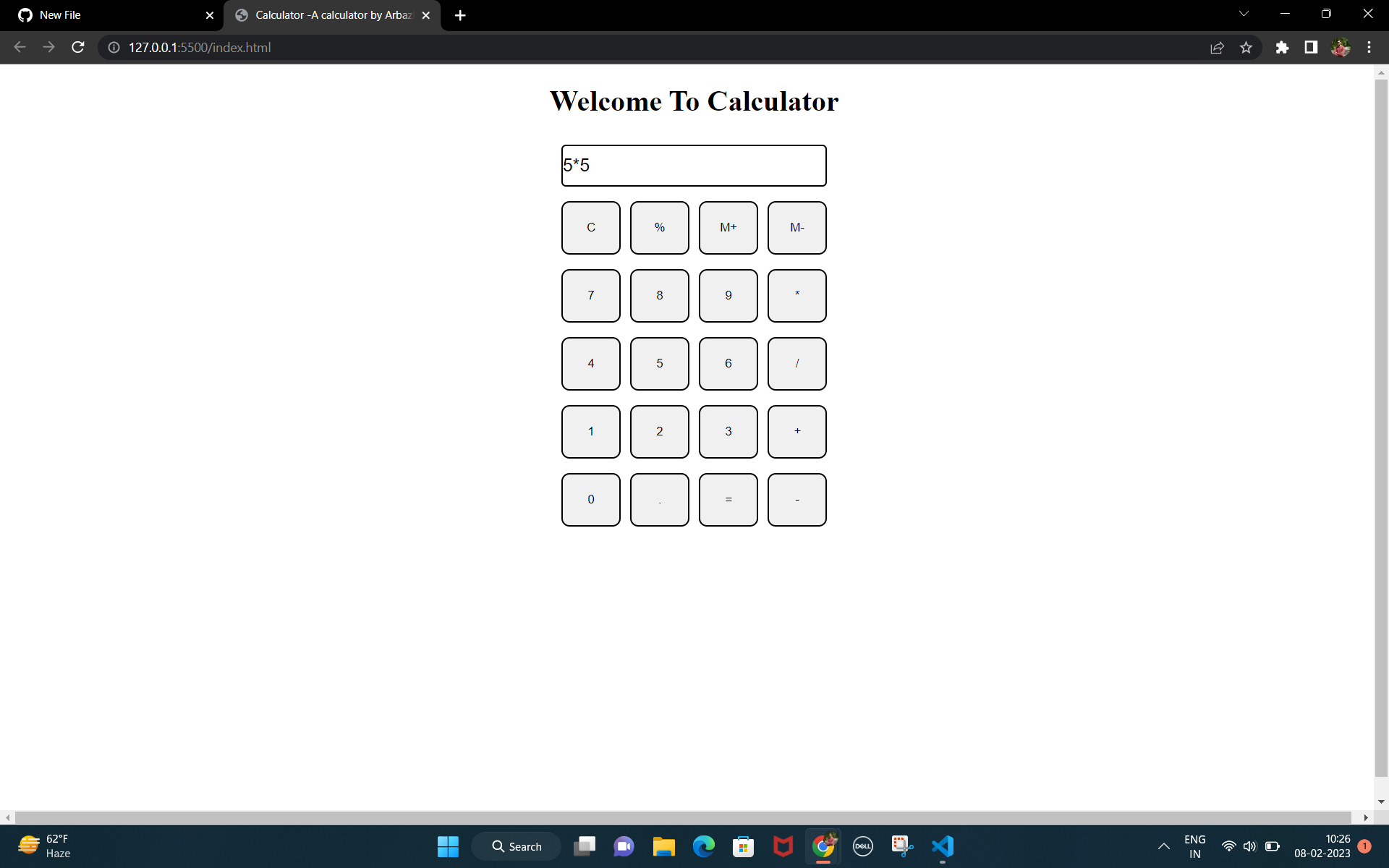 GitHub - arbaz0007/Calculator-