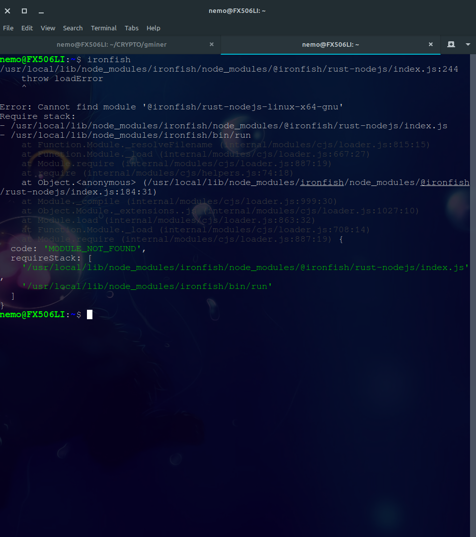 Launching ironfish error · Issue #3814 · iron-fish/ironfish · GitHub