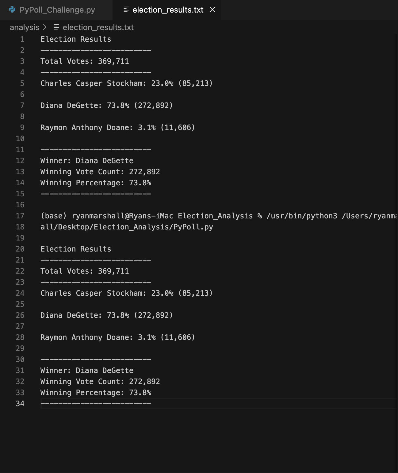GitHub - Marshallcode08/Election_Analysis: Python