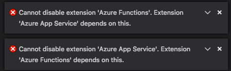 Disabling extension shows incorrect extension as dependency · Issue ...