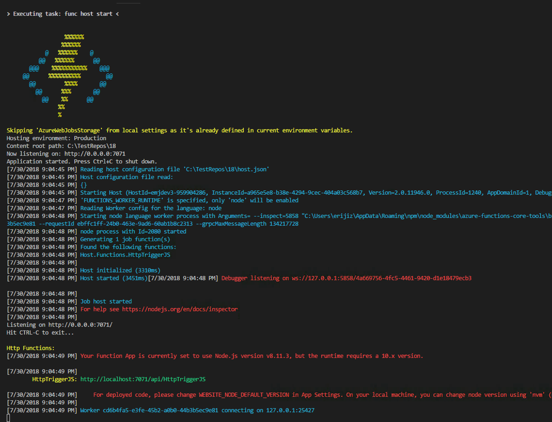 Red text should be reserved for errors · Issue #605 · Azure/azure ...