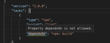 Property dependsOn is not allowed in provided task · Issue #63874 ...