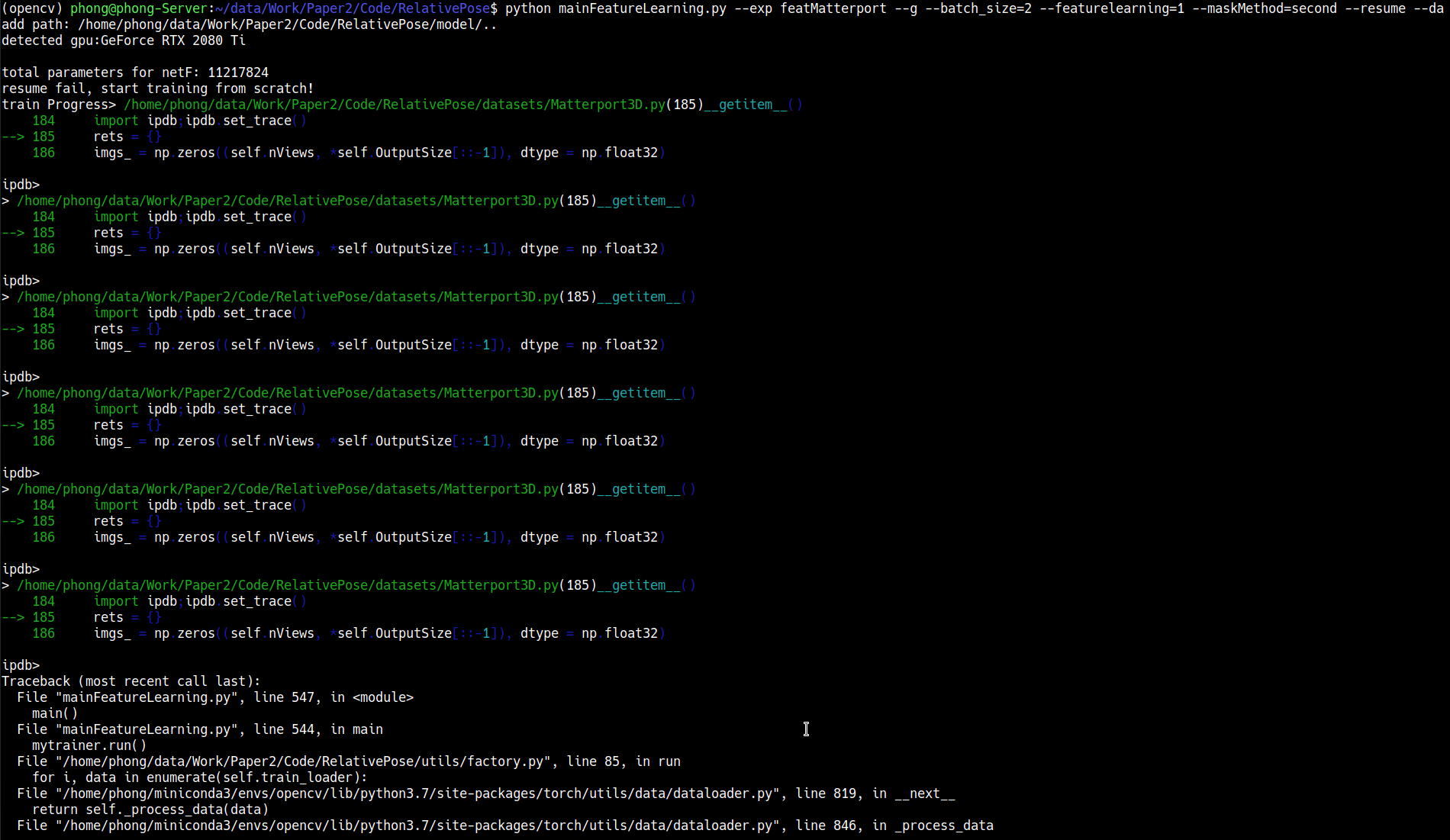 Cant run training script · Issue #1 · zhenpeiyang/RelativePose · GitHub