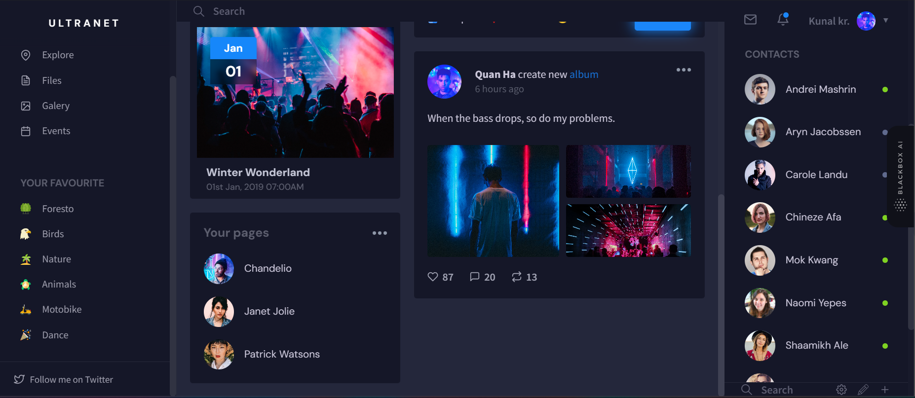 GitHub - kunal7216/Responsive-Social-Platform-UI