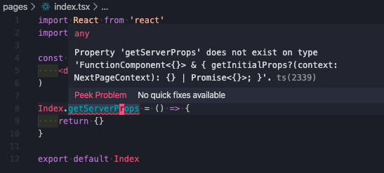 Data fetching methods from v9.3 are missing from NextComponentType ...