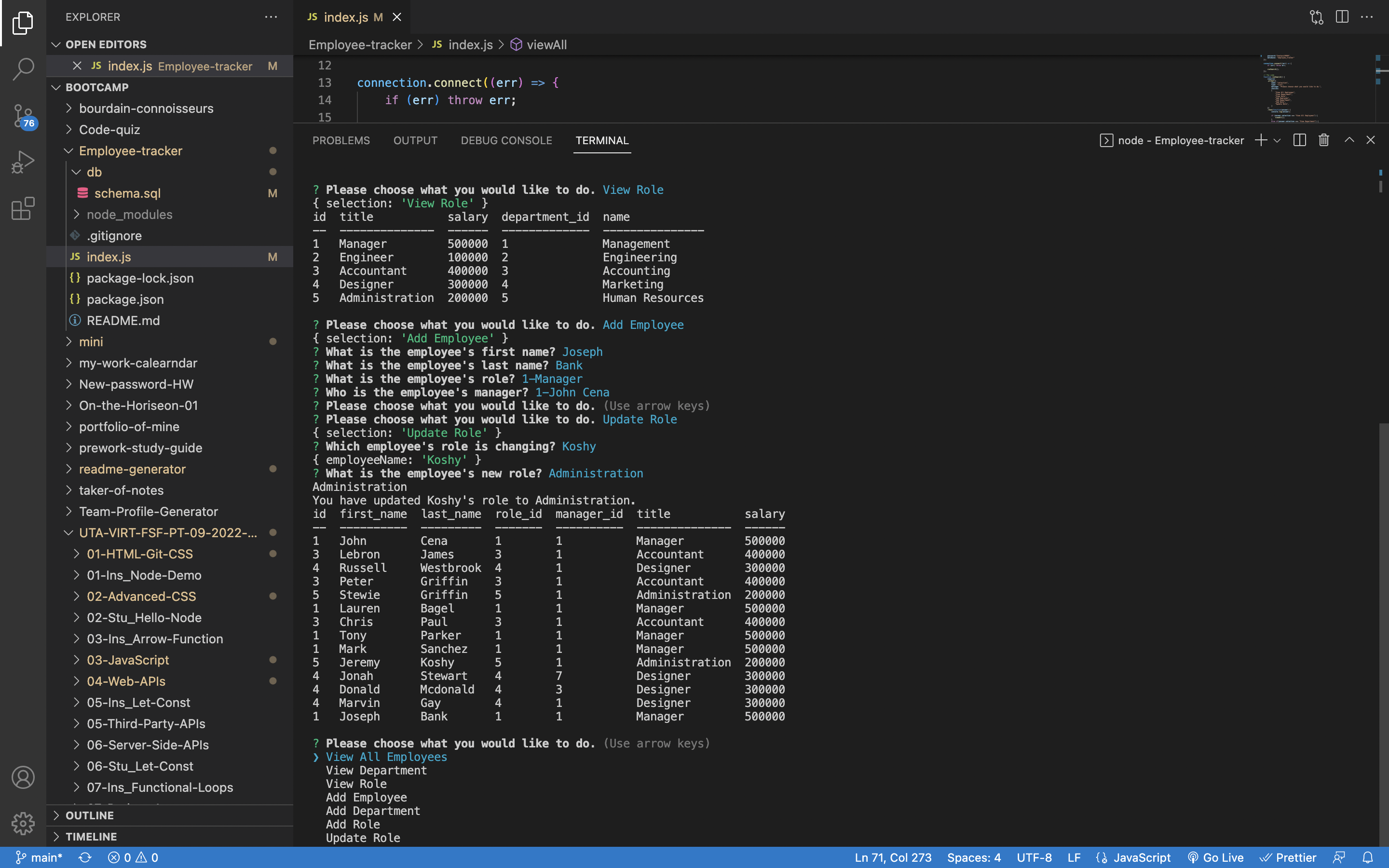 Github Jbkoshy Employee Tracker