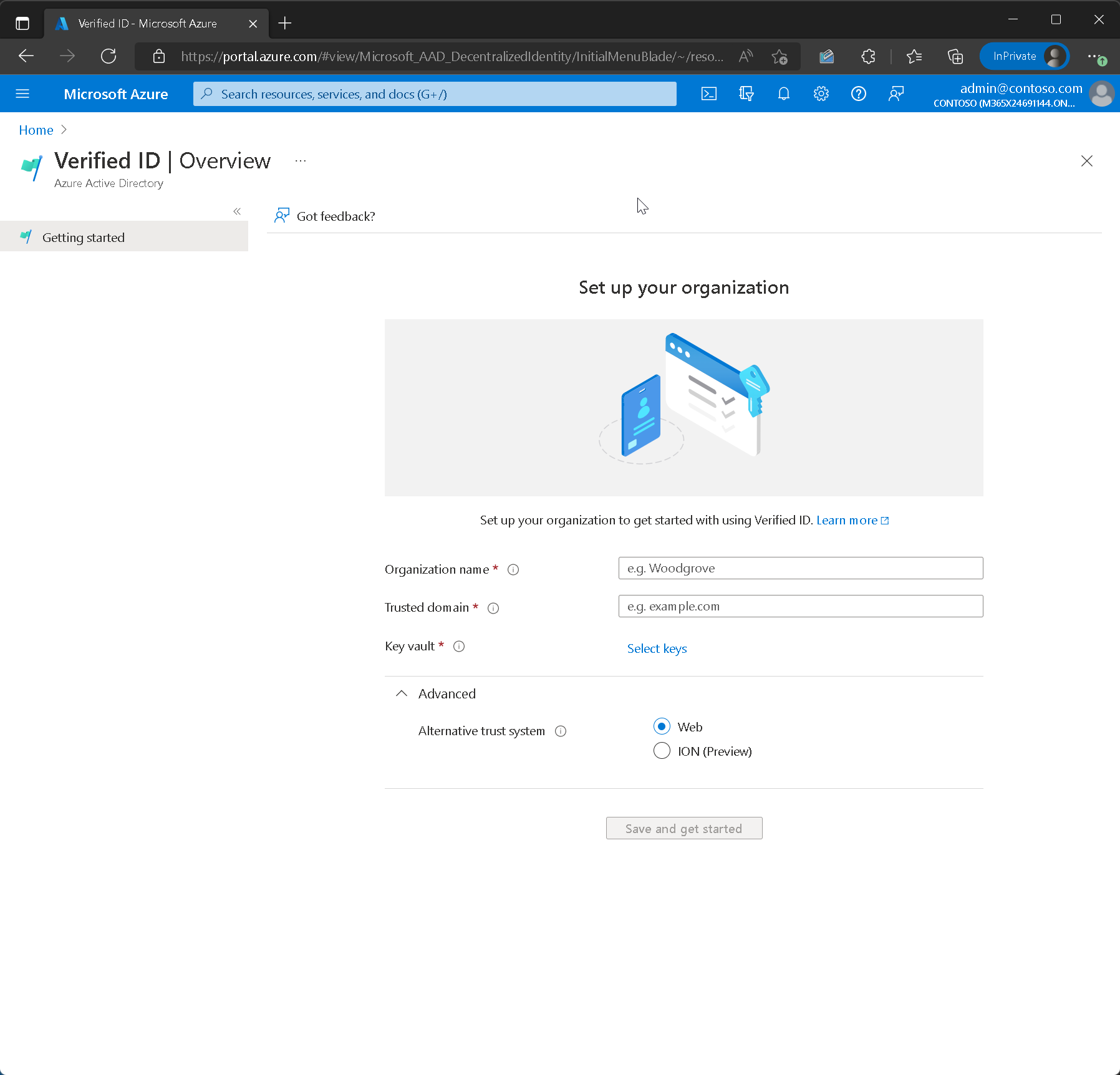 Domain in azure portal and service endpoint configuration have any