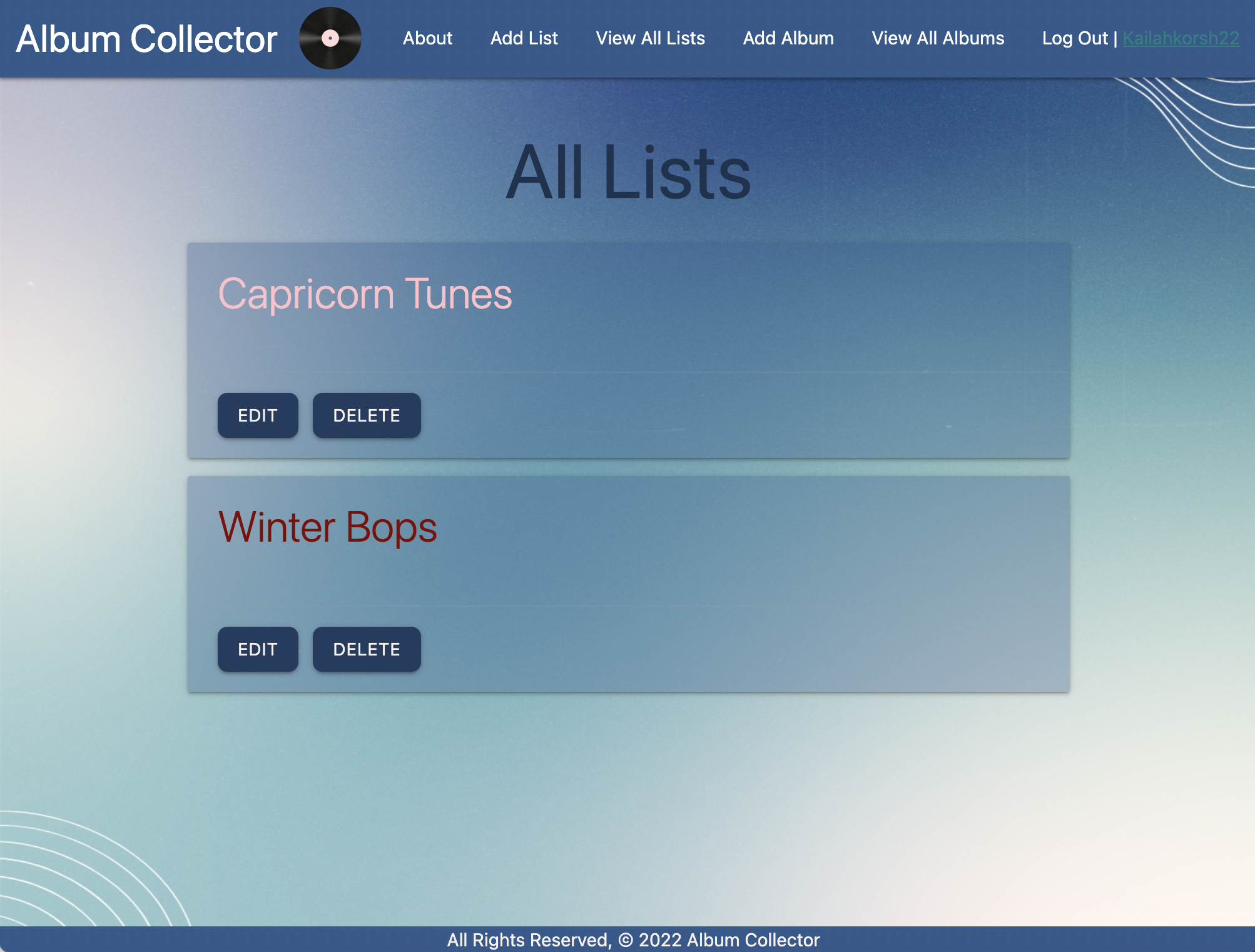 GitHub - kailahk/albumcollector