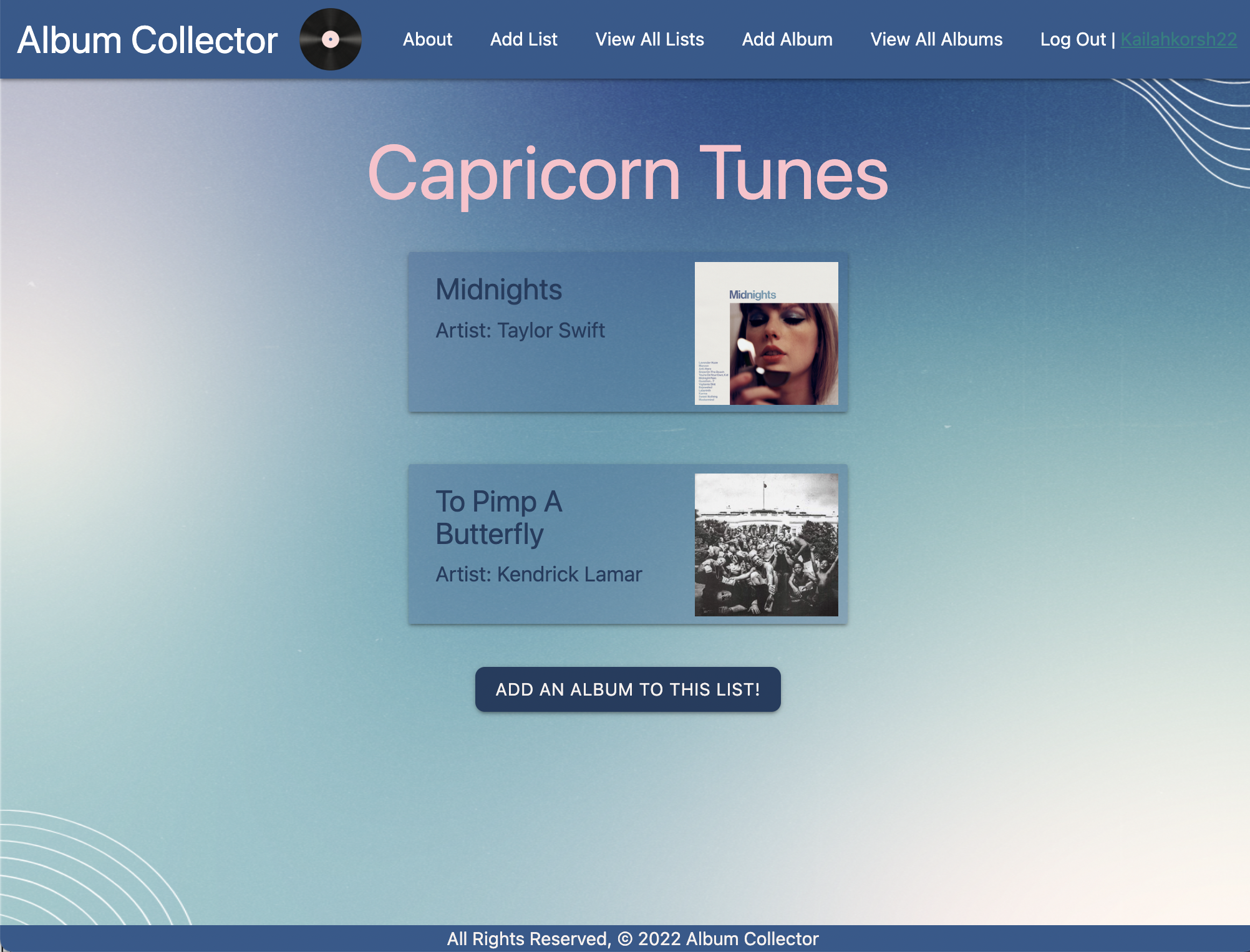 GitHub - kailahk/albumcollector
