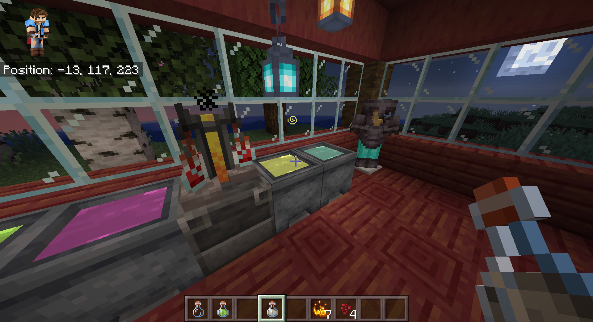 Cauldrons with potions