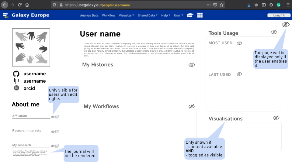 mockup personal page