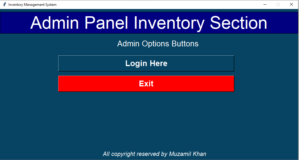 GitHub - Zaibten/InventoryManagementSystem-InPythonTKINTER: GUI Based ...