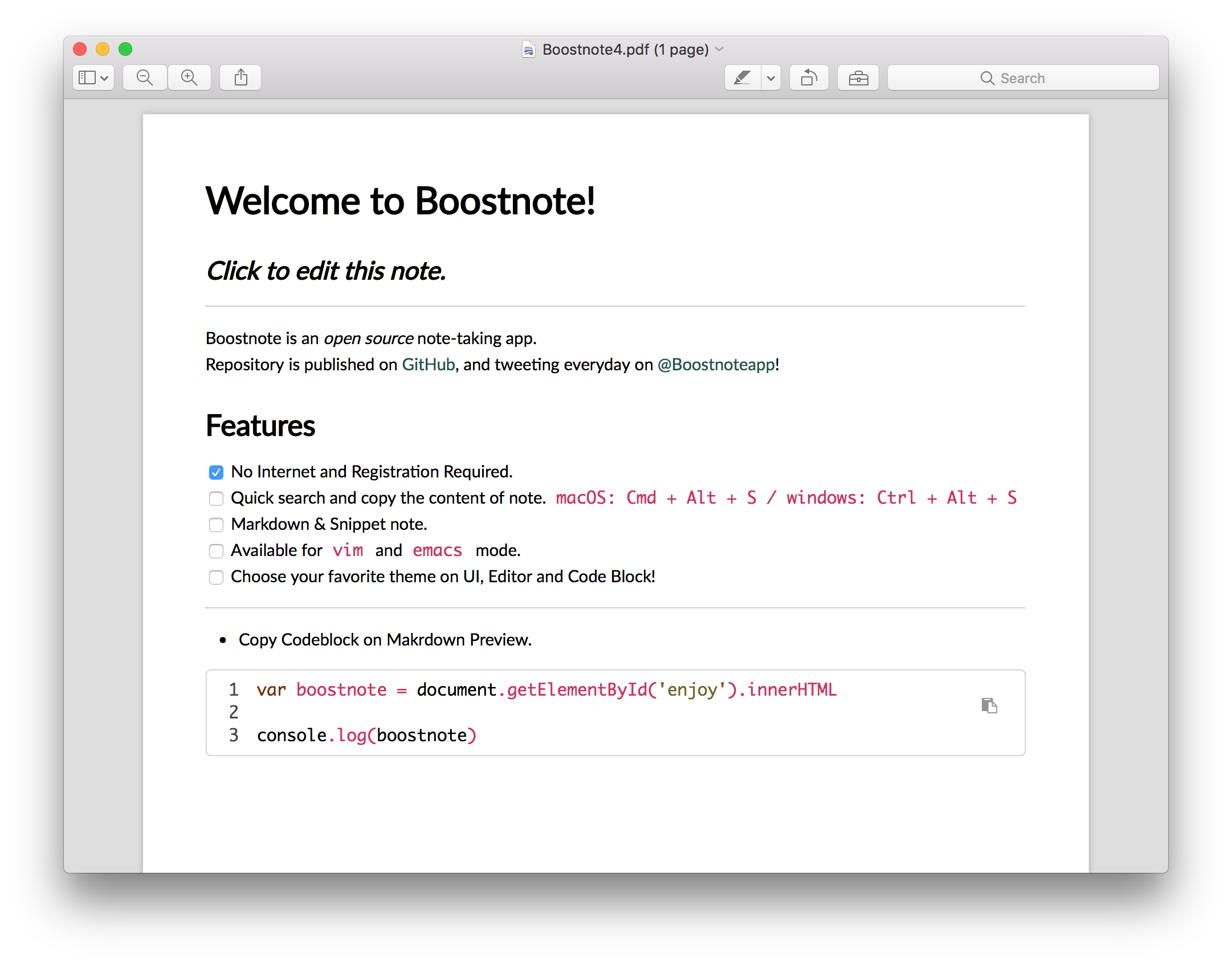 boostnote export