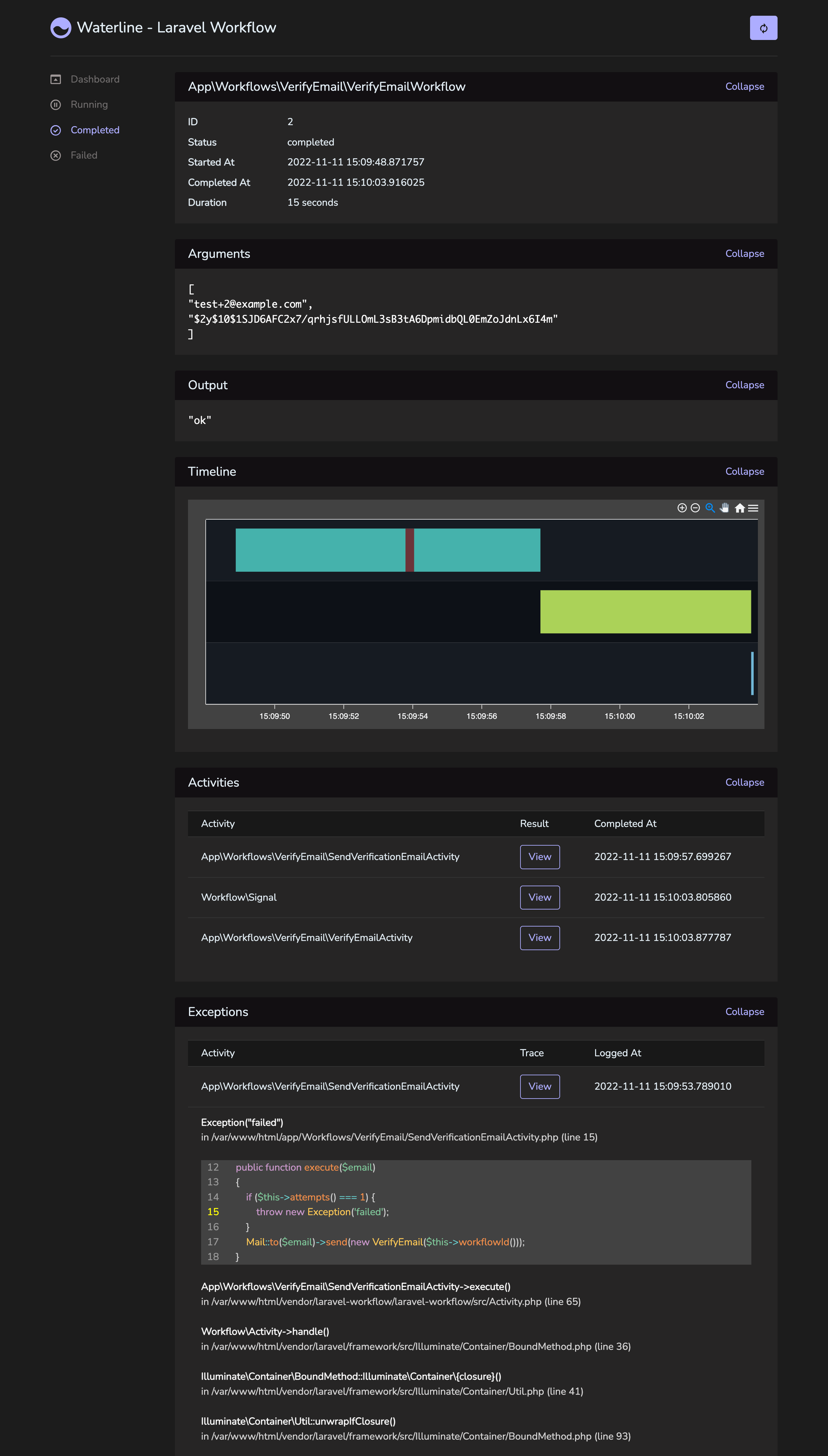 Monitoring Laravel Workflow