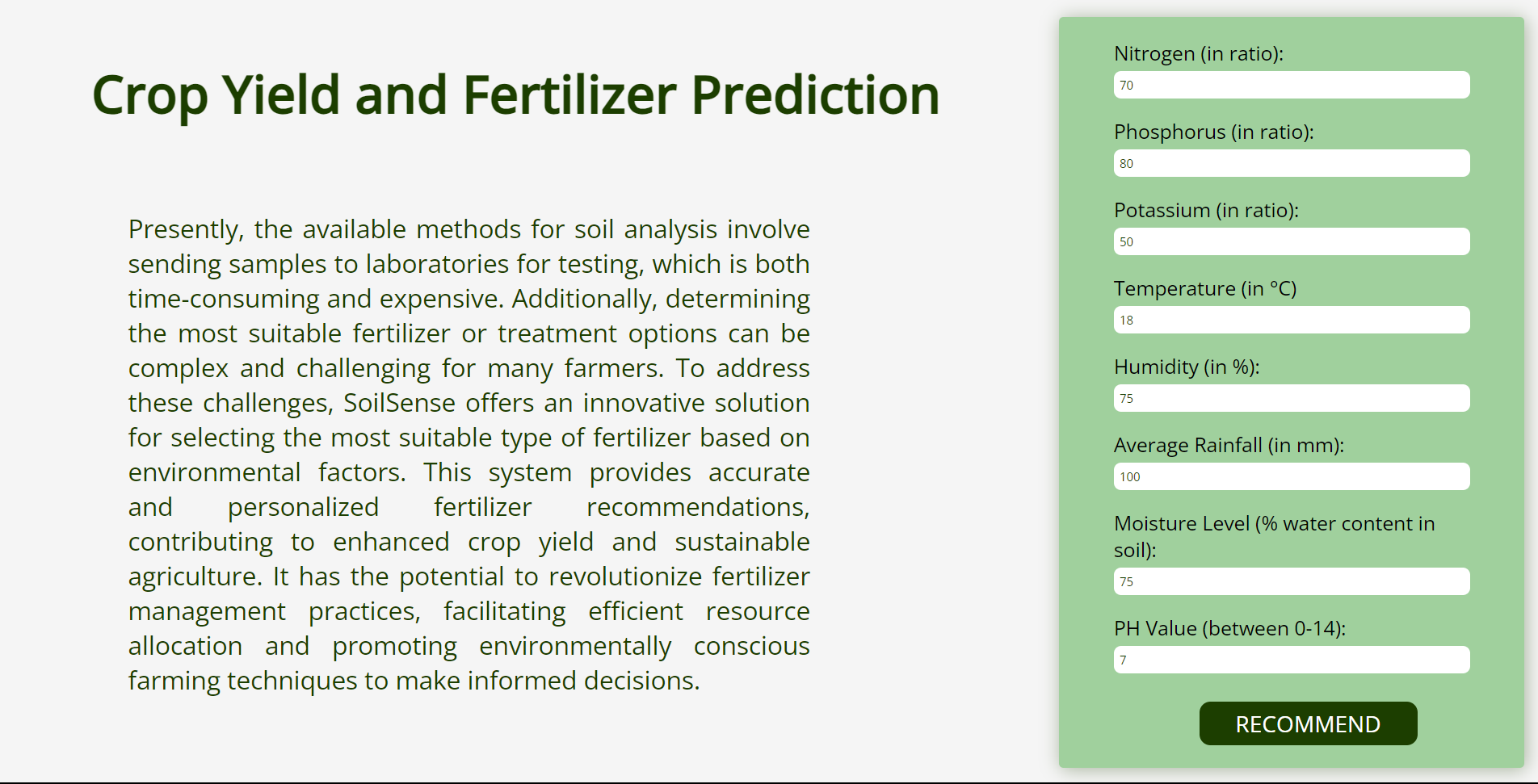 GitHub - Sourik07/Crop-and-Fertilizer-Recommendation-System: This ...