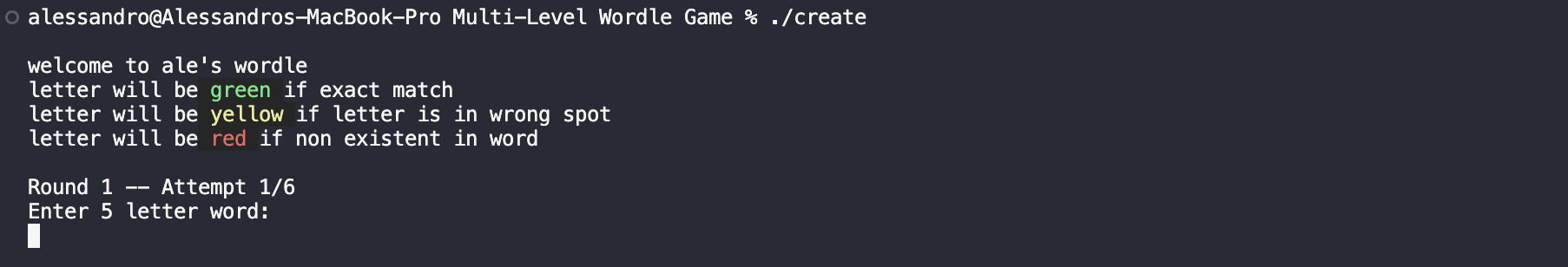 GitHub - alessandrosisniegas/Multi-Level-Wordle-Game