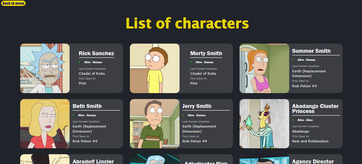 GitHub - joseqr23/Api-RickAndMorty: Uso de API de Rick and Morty usando ...