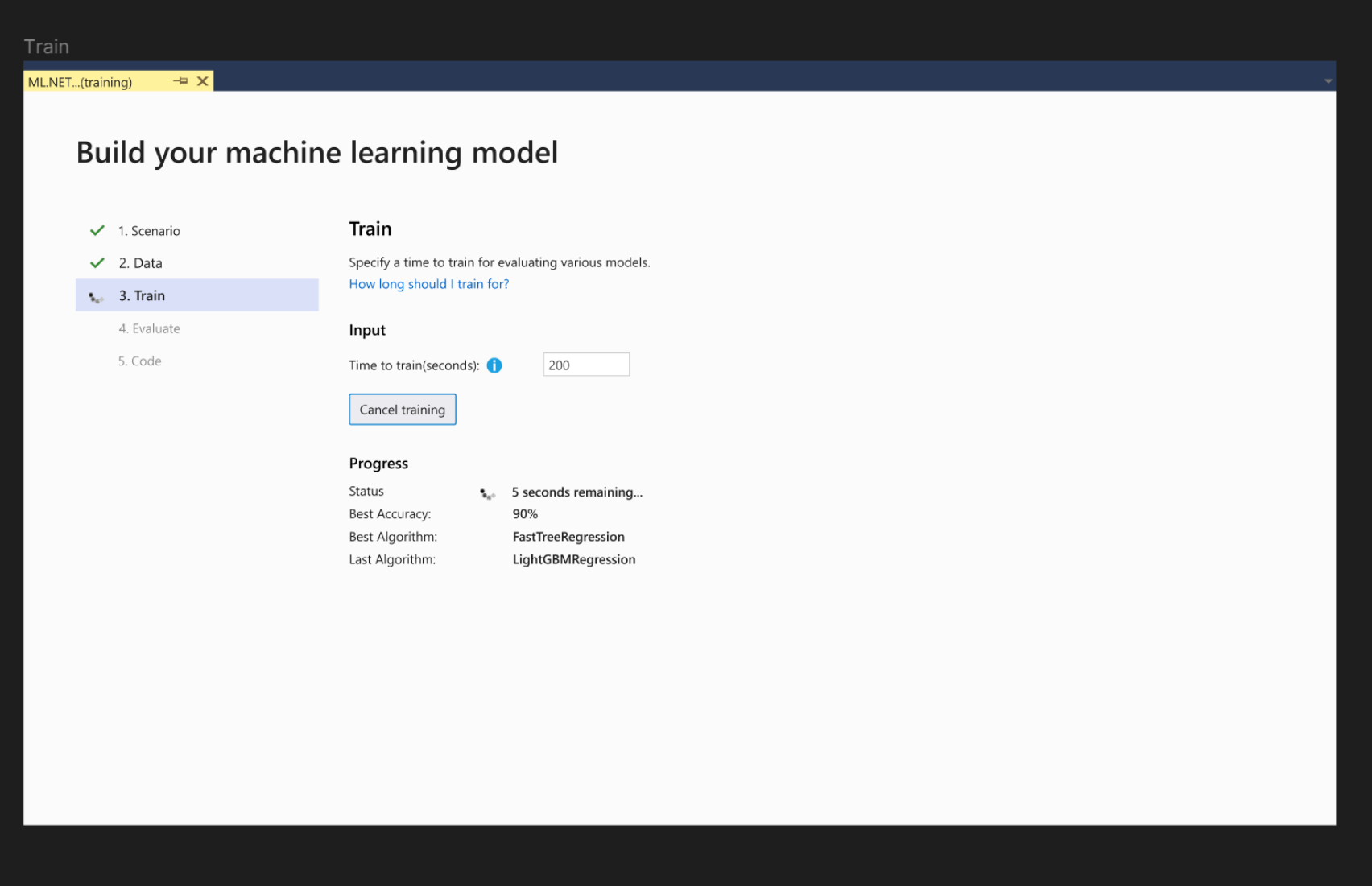 Train step updates based on friday's demo · Issue #143 · dotnet ...