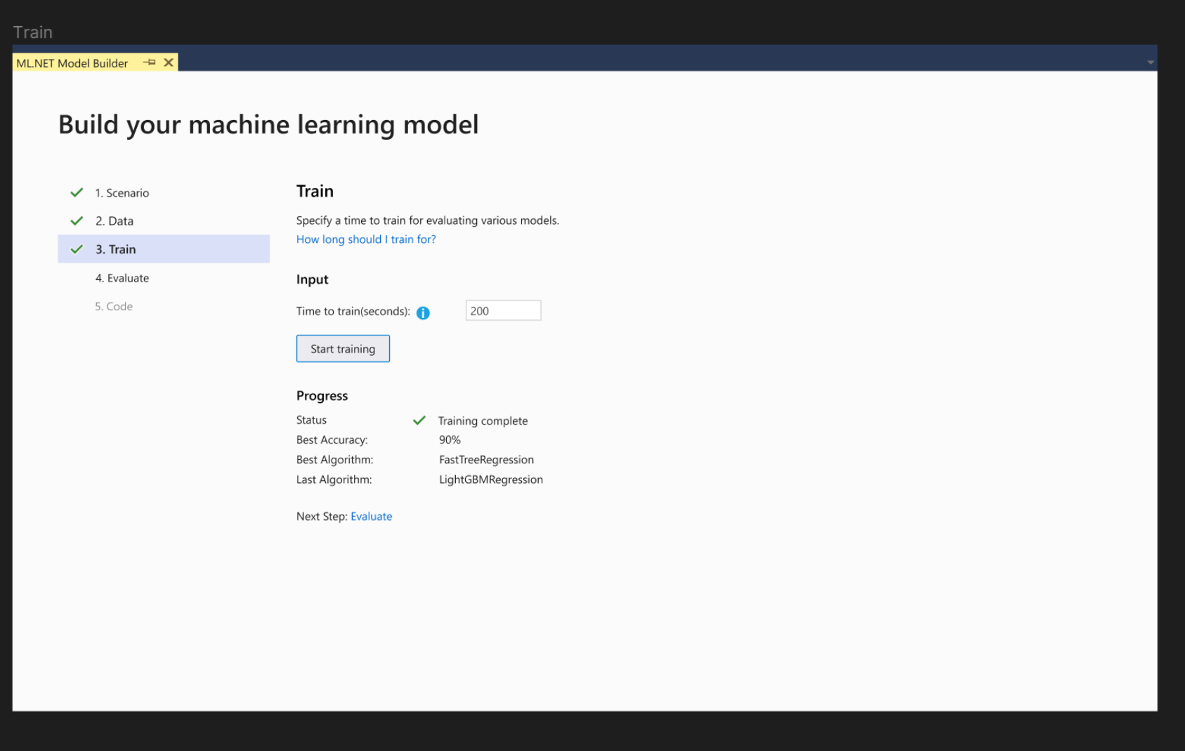Train step updates based on friday's demo · Issue #143 · dotnet ...