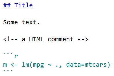 Rmarkdown syntax highlighting should treat HTML comments as comments ...