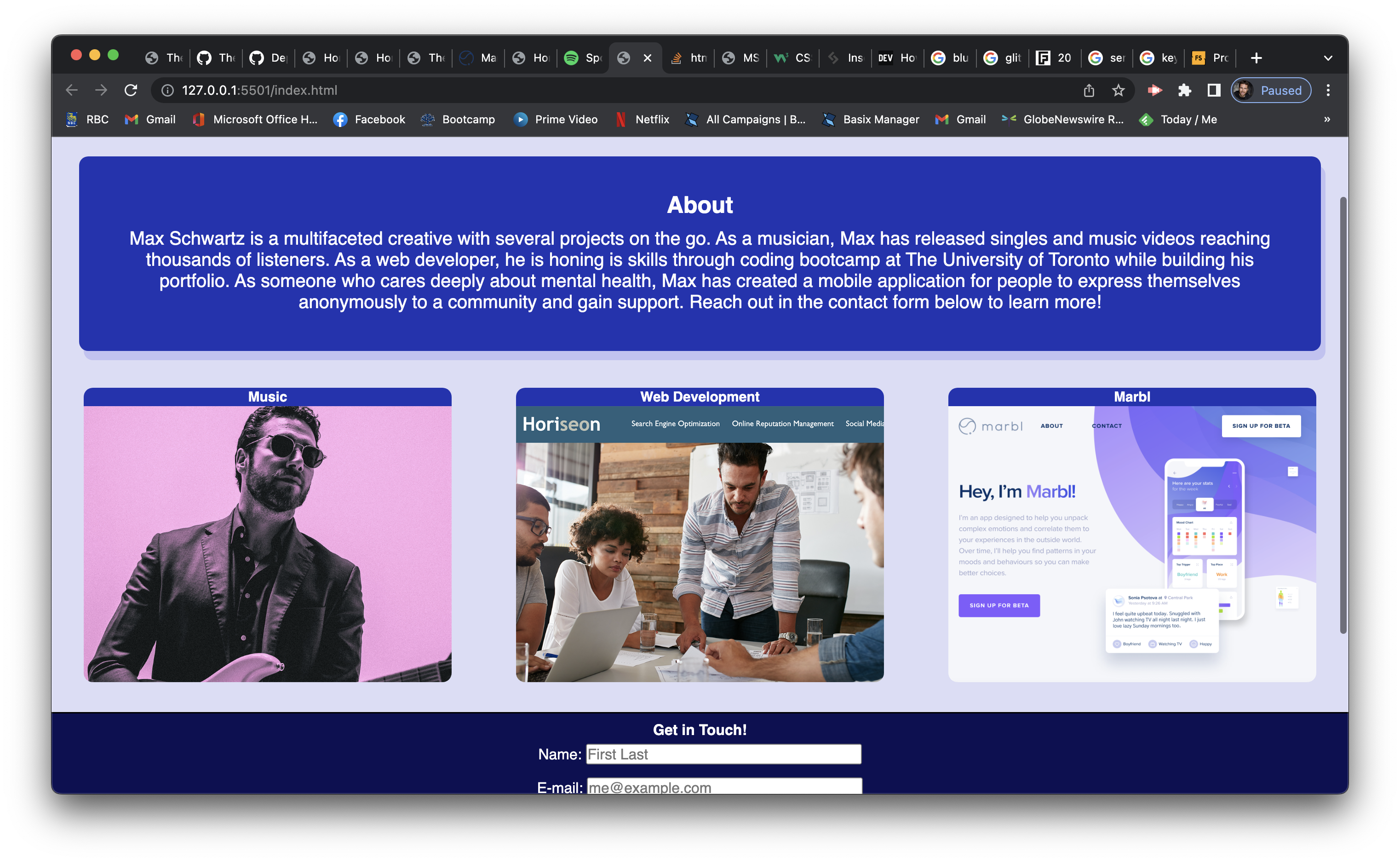 GitHub - The-Schwiz/MS-Works-Portfolio: Portfolio page to display ...