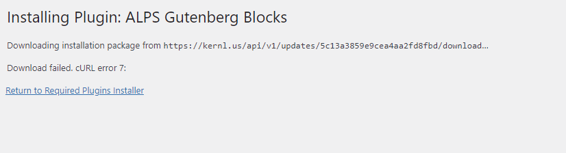 ALPS Gutenberg Blocks: Download failed cURL 7 error · Issue #603 ...