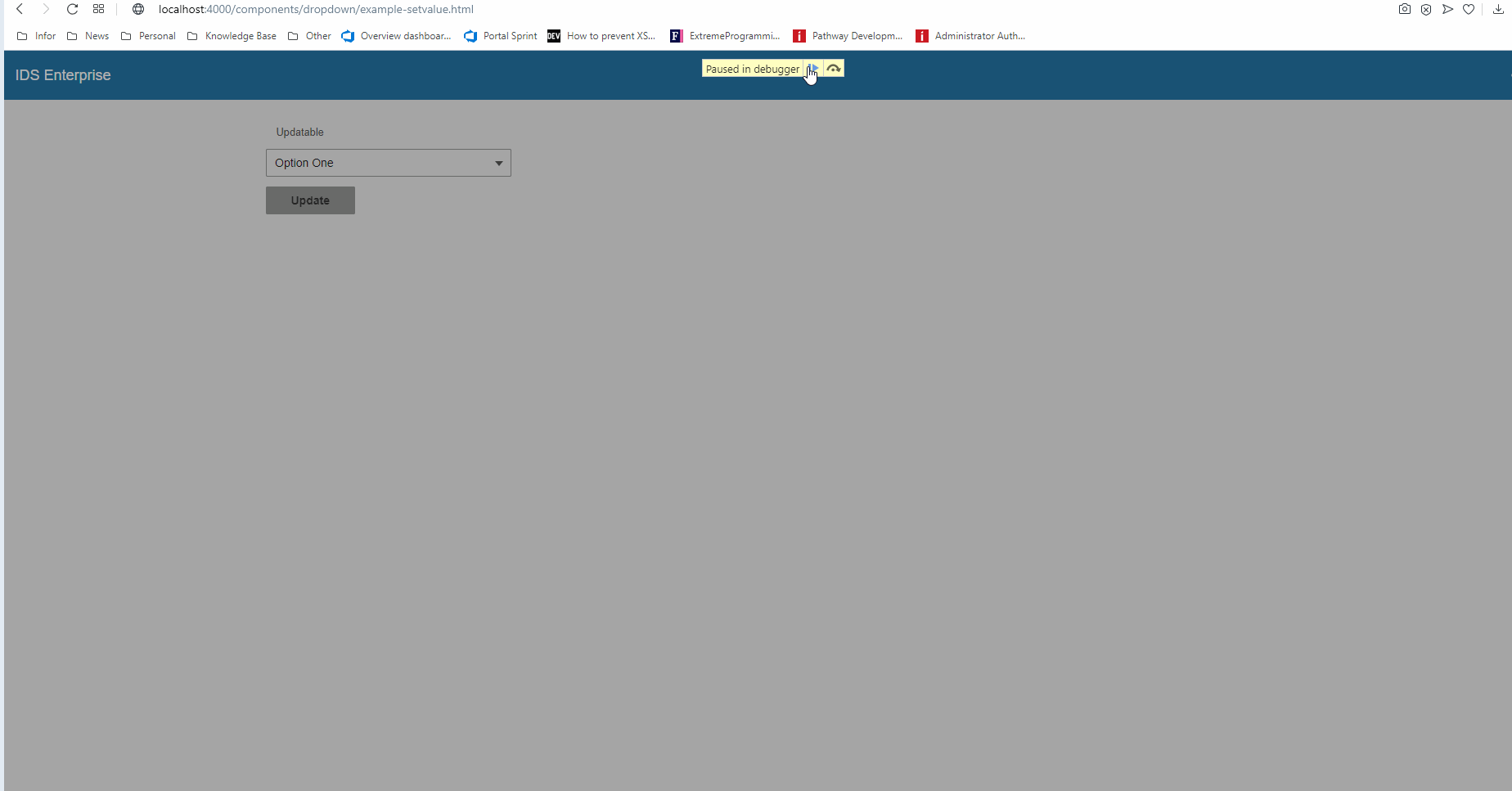Soho - Dropdown selection issue