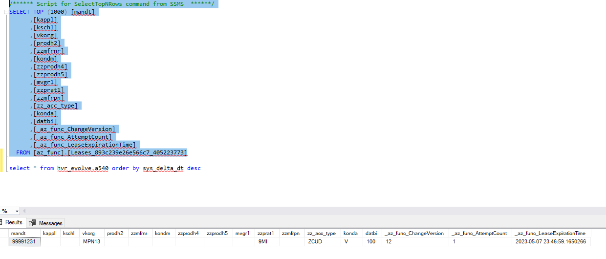 Incorrect data in lease table issue 855 azure azure functions sql